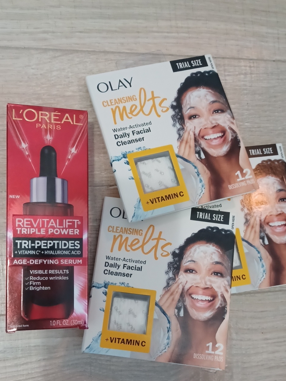 L'Oreal Paris Revitalift Triple Power & Olay Cleansing Melts Facial Cleanser